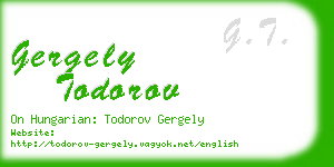 gergely todorov business card